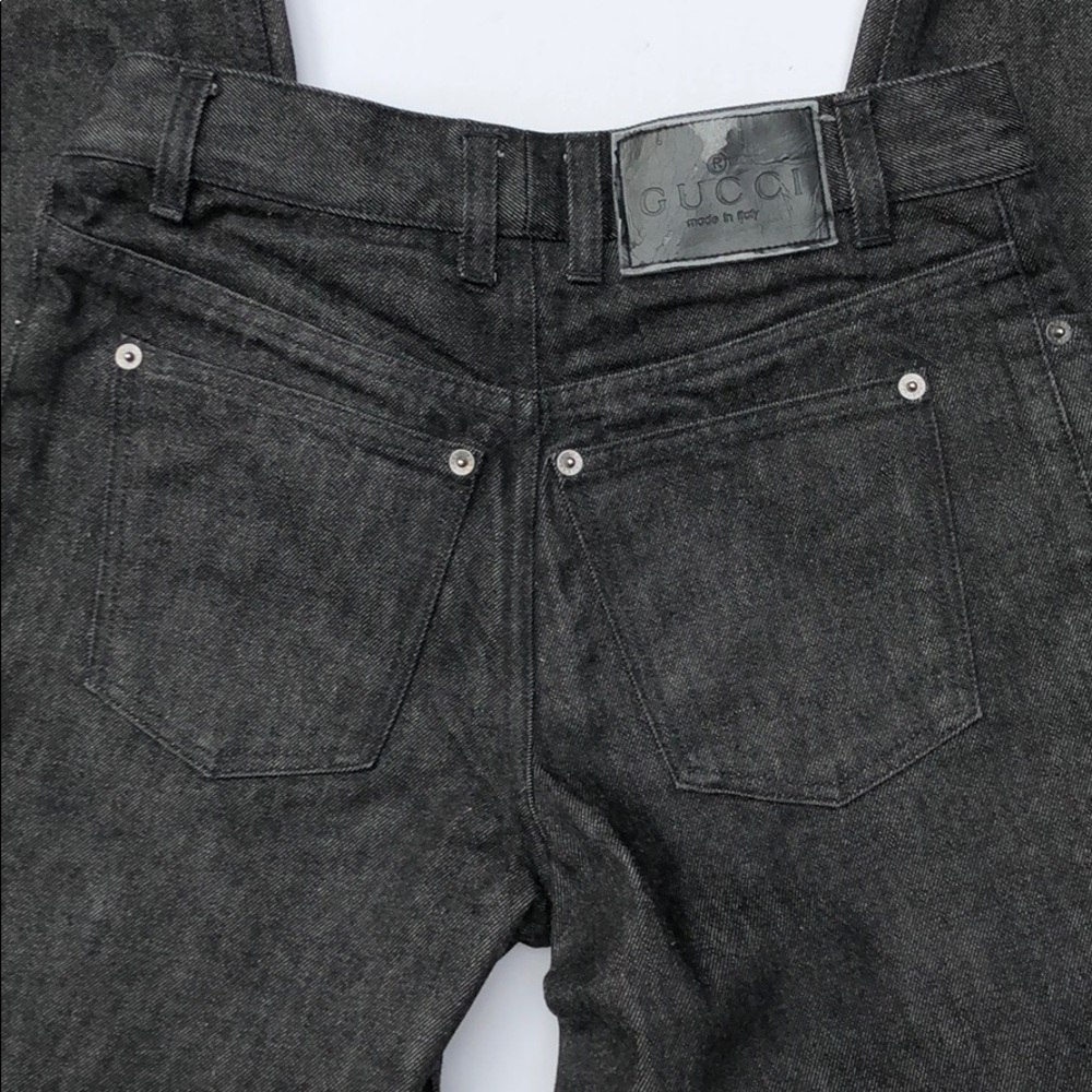 ⭐️HP🧜‍♀️ Gucci VTG Mid Rise Black Jeans EUC sz 40 - Picture 3 of 8